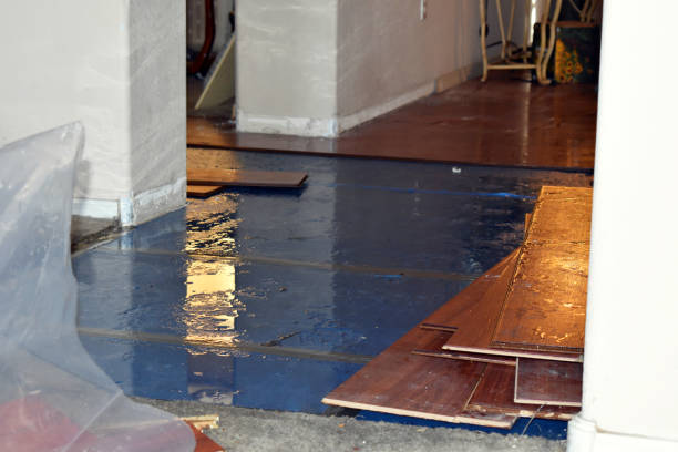 Professional Flood Damage Restoration technician working in Hackensack, NJ